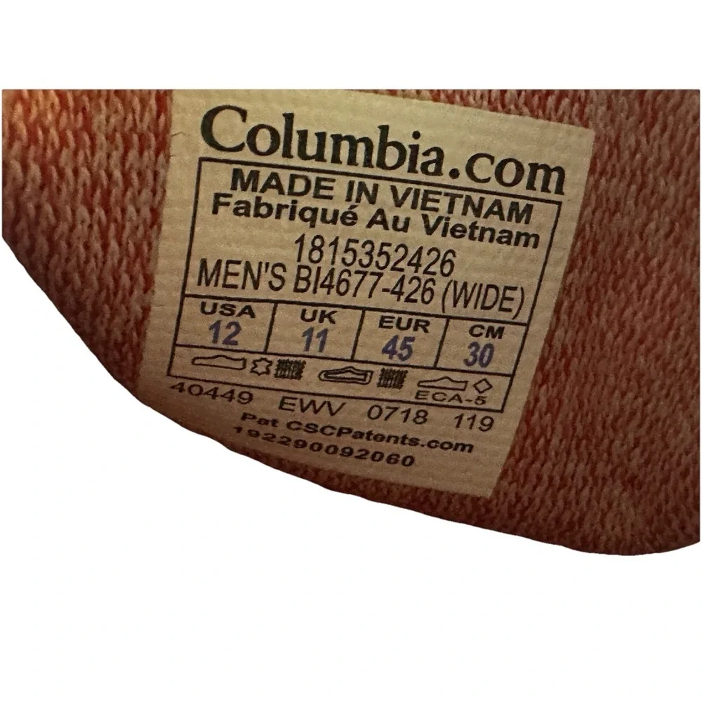 Columbia Mens PFG Slip On Shoes Canvas American Flag Fish Bahama Vent Boat Sz 12